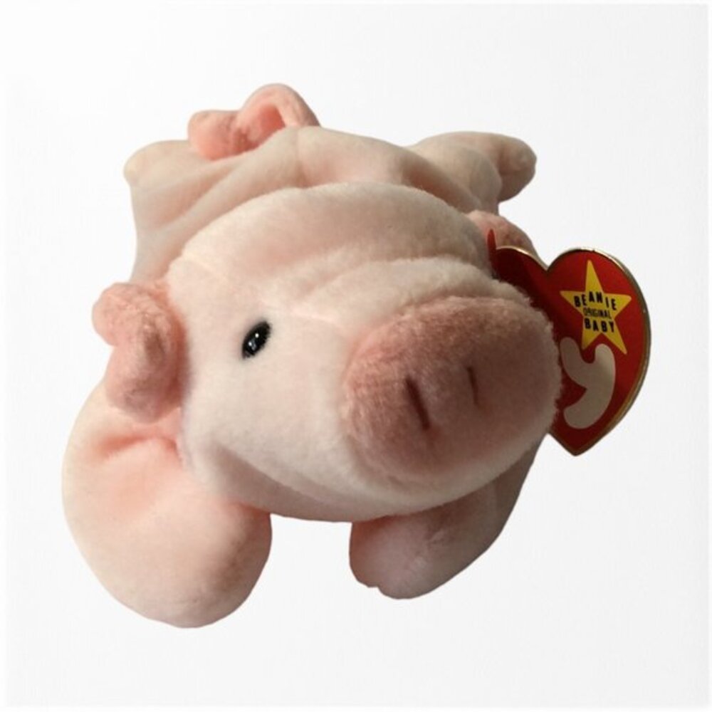 Squealer the Pig Ty Beanie Baby Collectible 1993 PVC Pellets  RARE VINTAGE